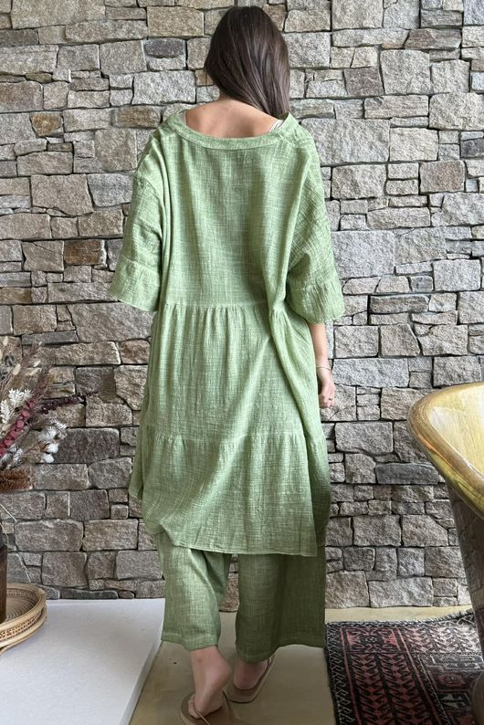 Loom & Thread Embroidered Tiered Smock Dress Washed Lawn